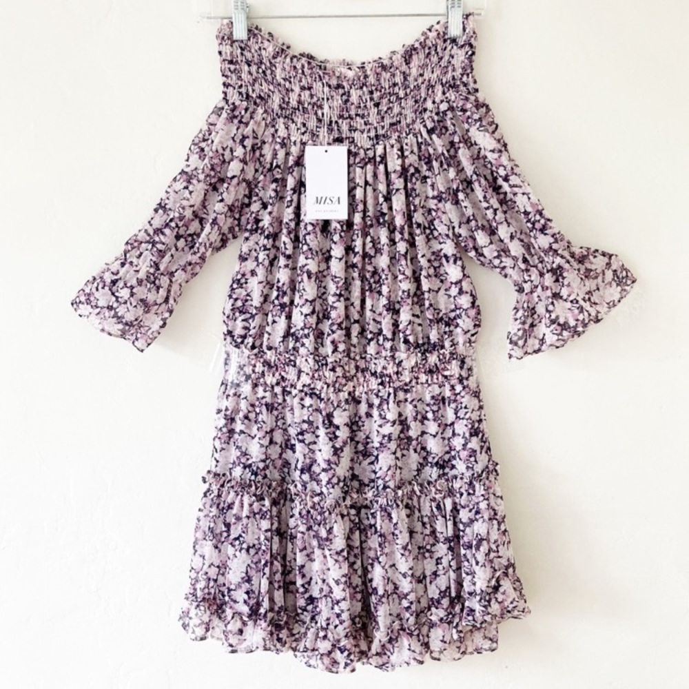 NWT Misa Darla Off The Shoulder Floral Mini Dress